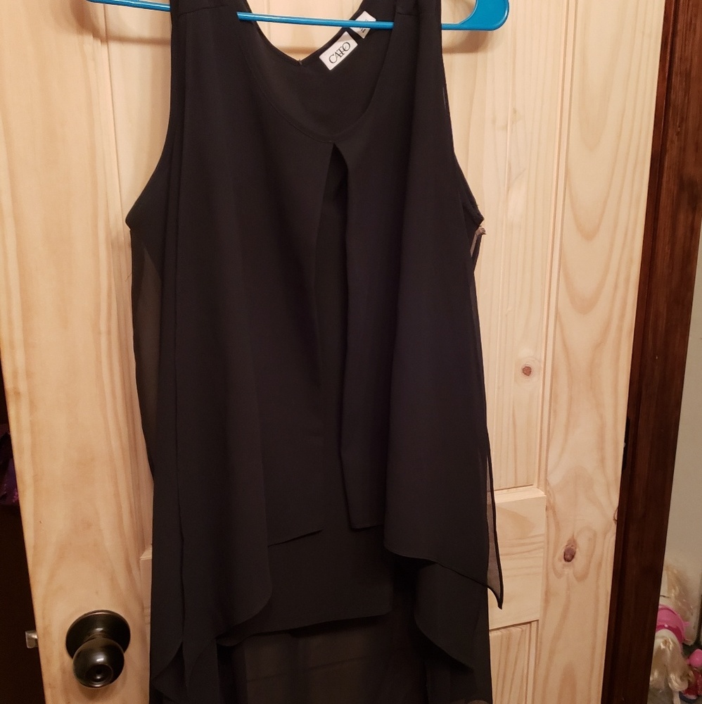Black flowy top